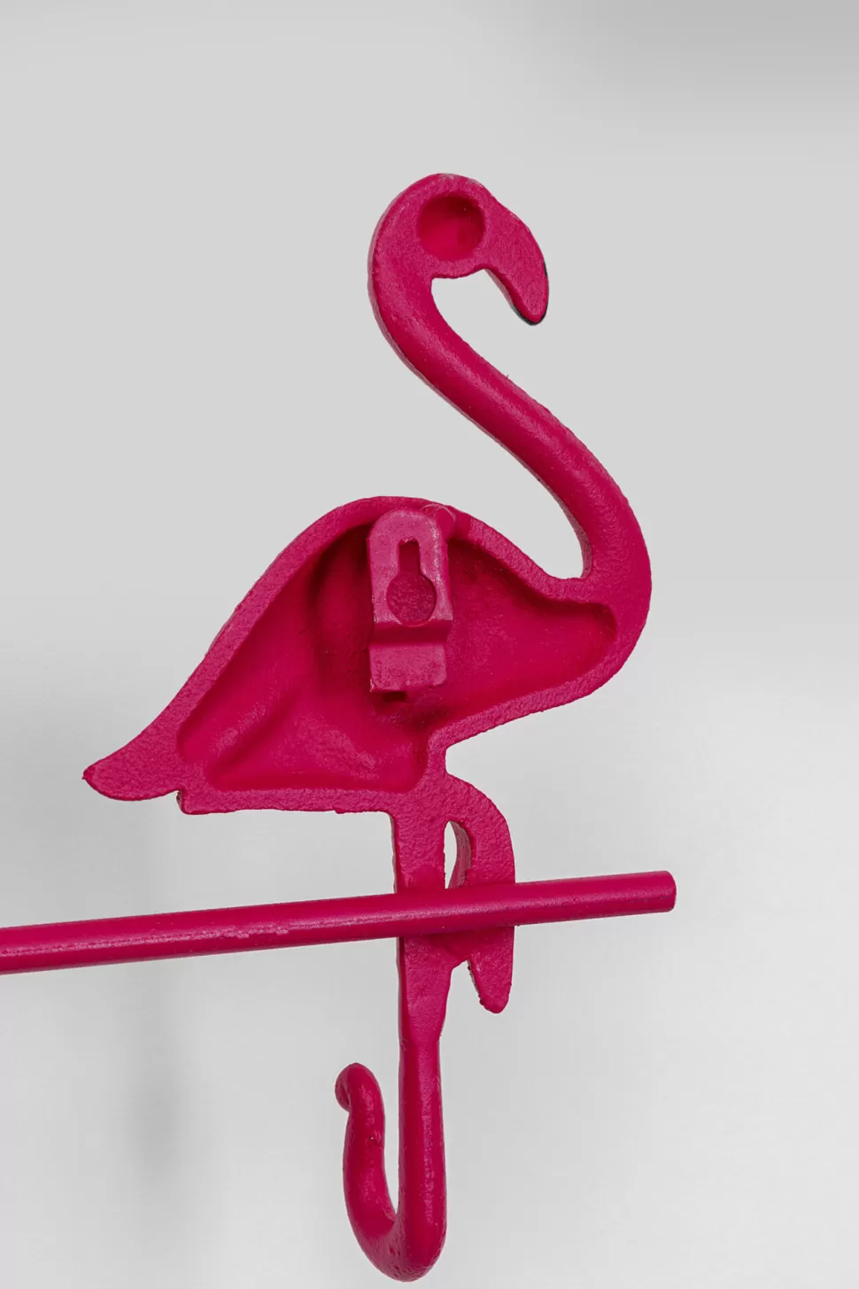 Wieszaki Ścienne-KARE Design Wieszak ścienny Stalowy Z 5 Haczykami Różowy Flamingi 68 Cm