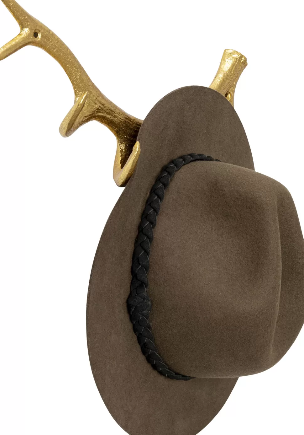 Wieszaki Ścienne-KARE Design Wieszak ścienny Stalowy Złote Poroże 35 Cm