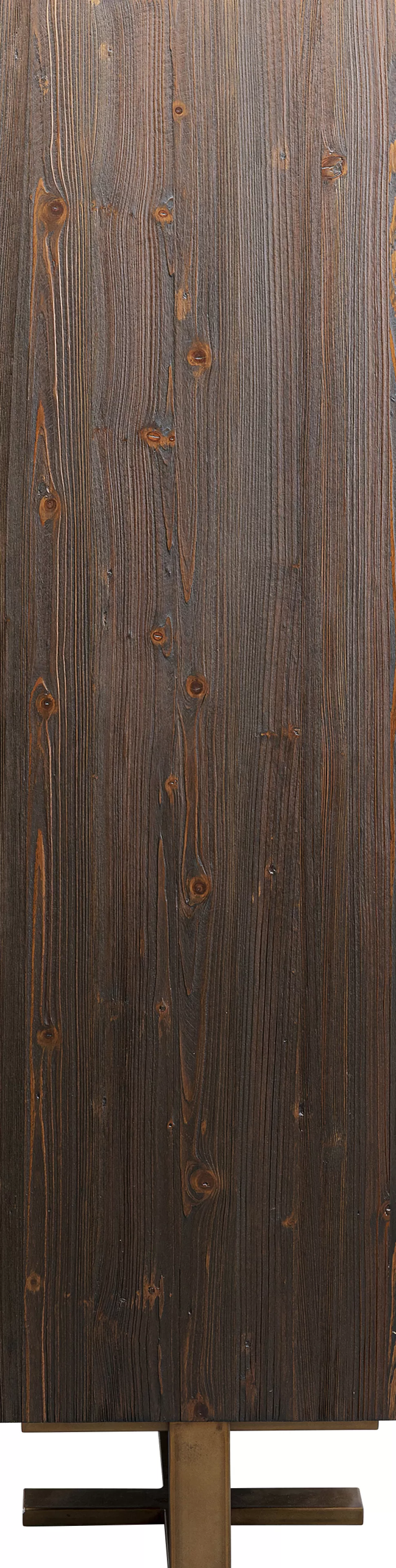 Witryny-KARE Design Witryna 2-drzwiowa Z Szufladą Drewno Jodłowe I Stal 80x170 Cm