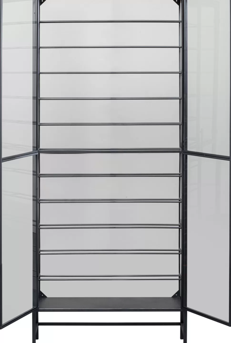 Witryny-KARE Design Witryna Na Wina Loft 2-drzwiowa Stal I Szkło 75x180 Cm
