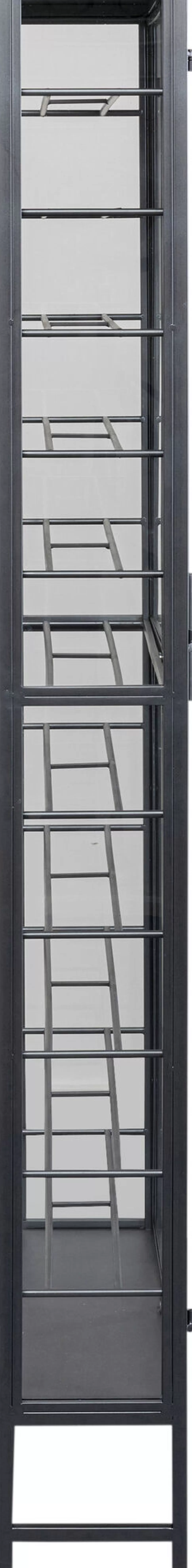 Witryny-KARE Design Witryna Na Wina Loft 2-drzwiowa Stal I Szkło 75x180 Cm