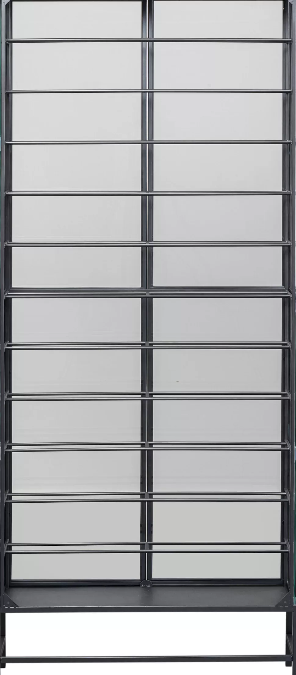 Witryny-KARE Design Witryna Na Wina Loft 2-drzwiowa Stal I Szkło 75x180 Cm