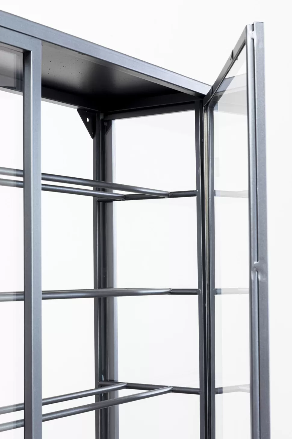 Witryny-KARE Design Witryna Na Wina Loft 2-drzwiowa Stal I Szkło 75x180 Cm