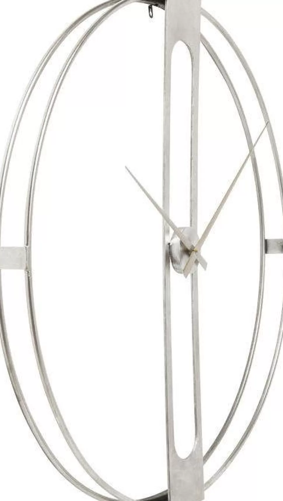 Zegary-KARE Design Zegar ścienny Clip Ø60cm Srebrny