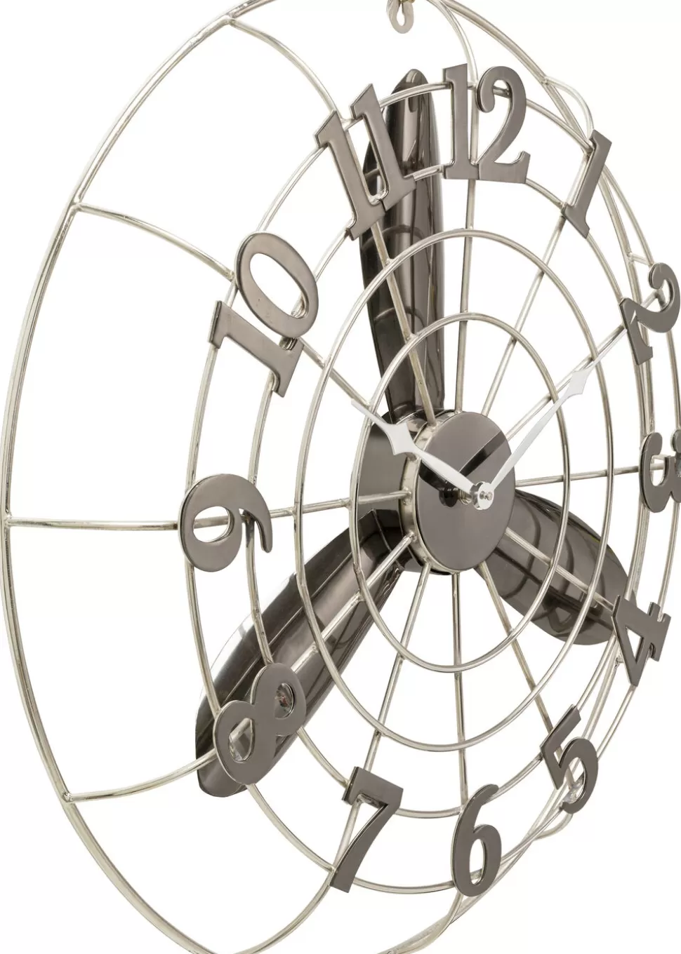 Zegary-KARE Design Zegar ścienny Fan Blade Ø61 Srebrny