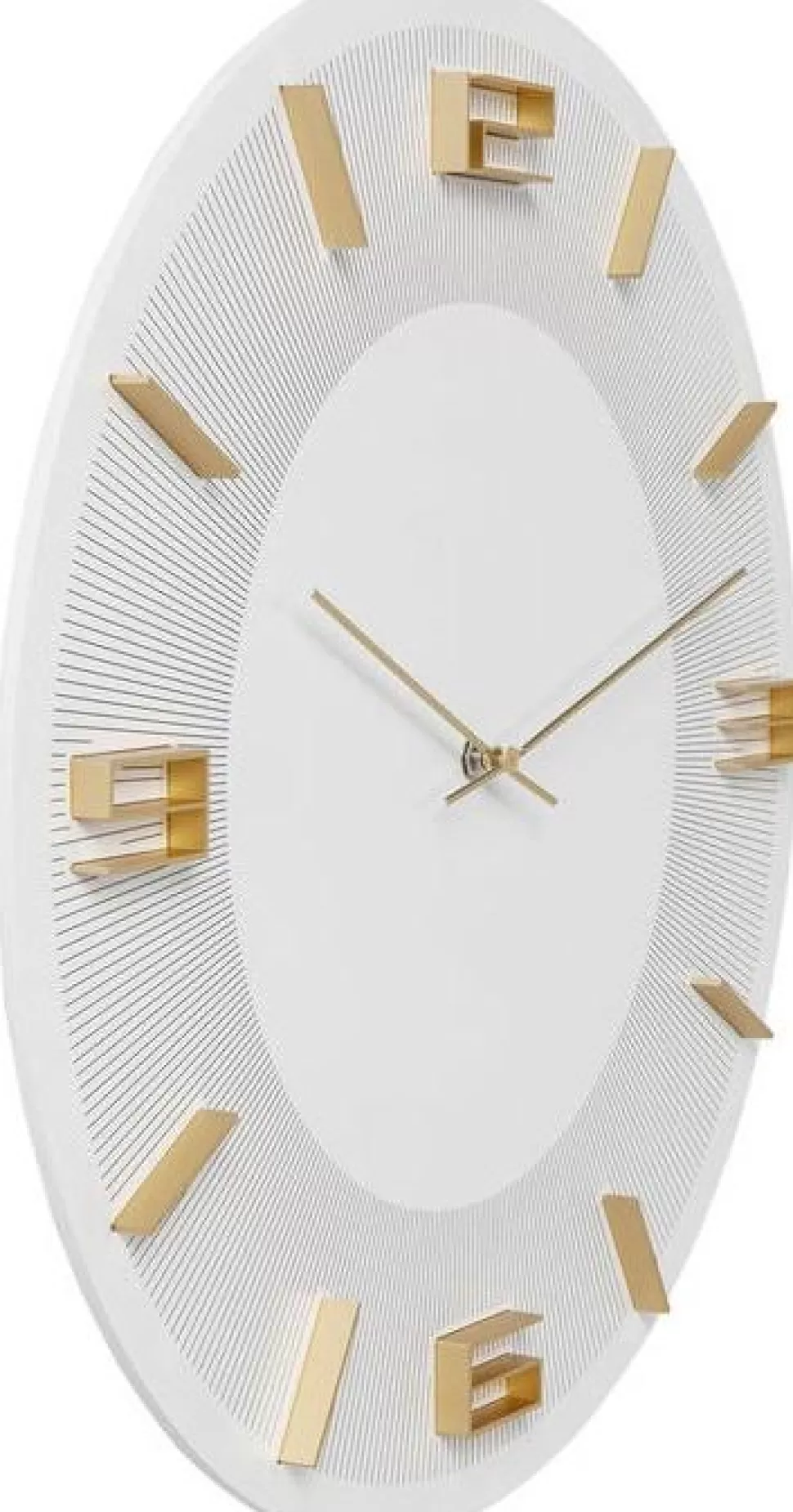 Zegary-KARE Design Zegar ścienny Leonardo Ø49 Cm Biało-złoty