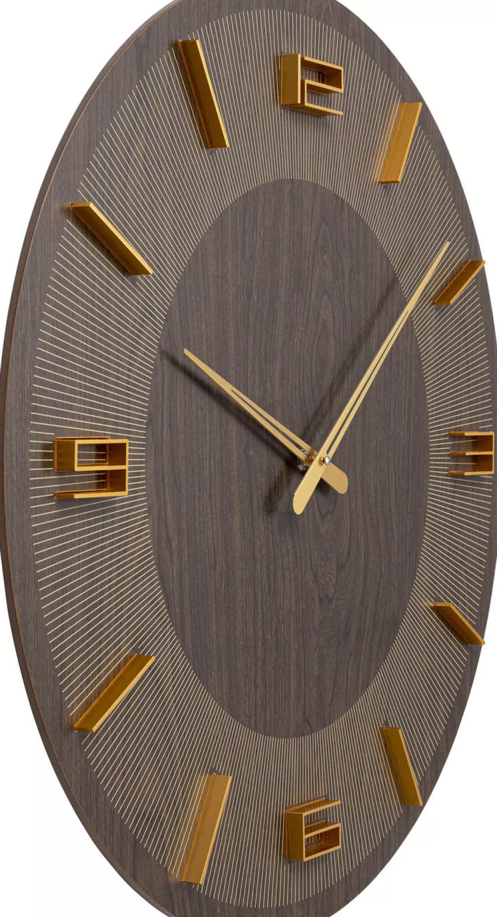 Zegary-KARE Design Zegar ścienny Levi Ø60 Cm Brązowy