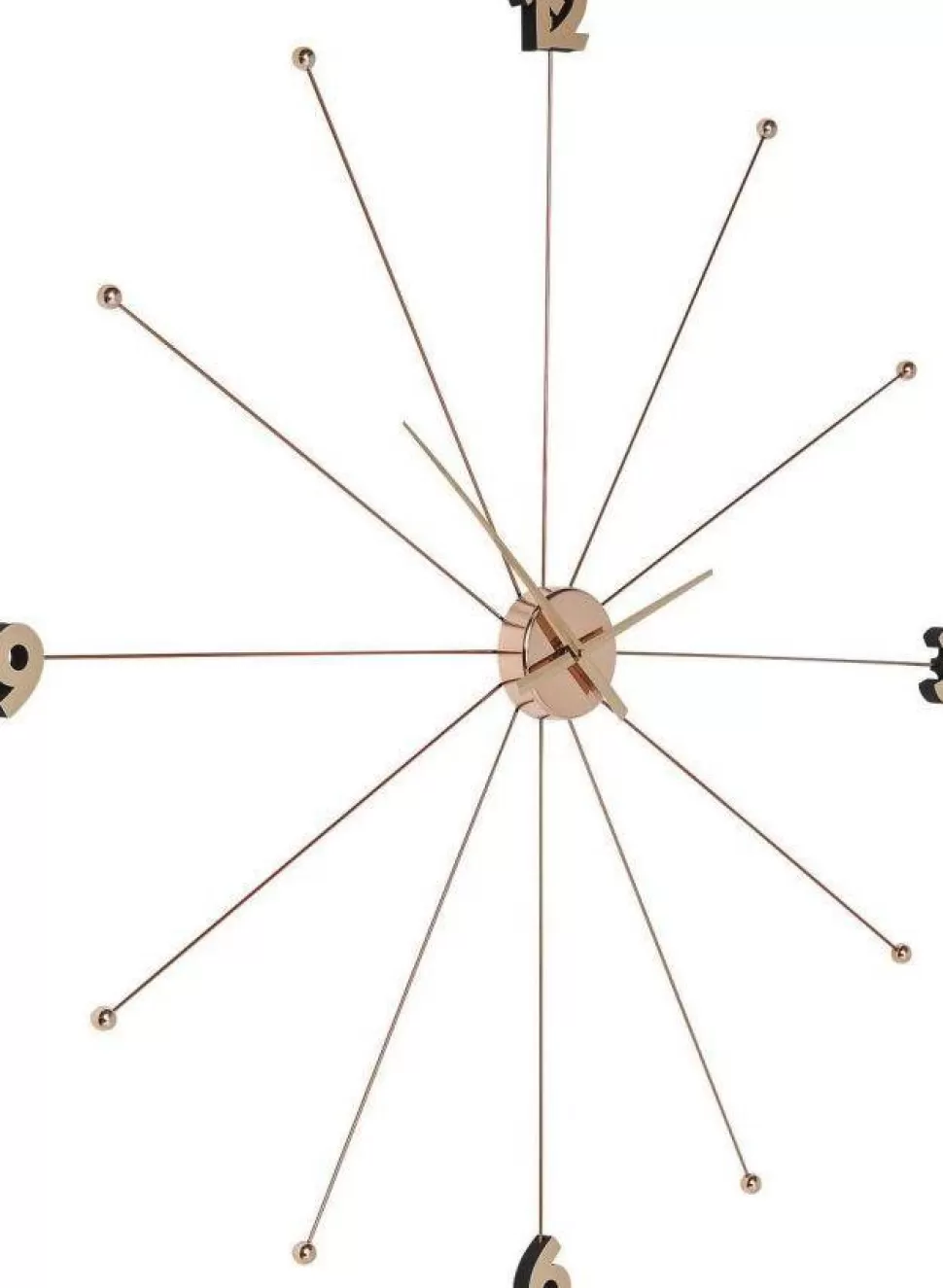 Zegary-KARE Design Zegar ścienny Like Umbrella Ø100 Cm Różowe Złoto