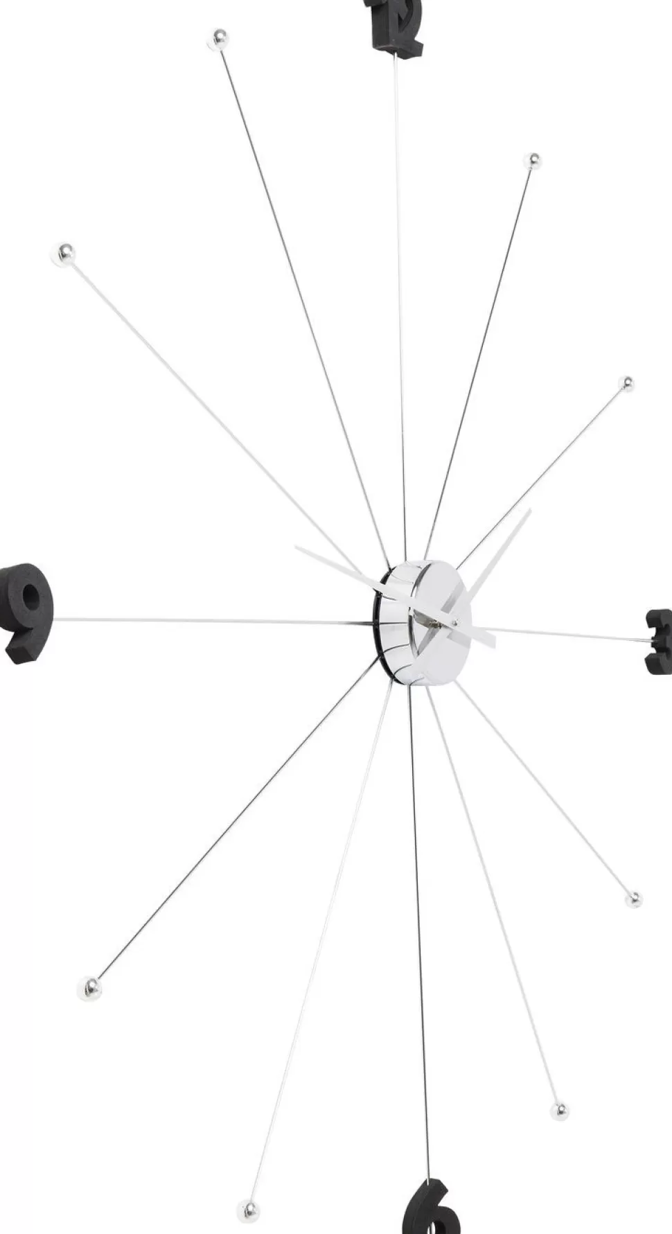 Zegary-KARE Design Zegar Wiszący Like Umbrella Ø100 Cm Chromowy