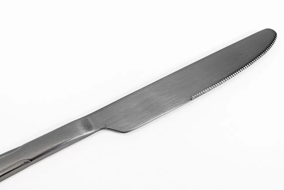 Zastawa Stołowa-KARE Design Zestaw 16 Sztućców Ze Stali Nierdzewnej Kolor Czarny Matowy
