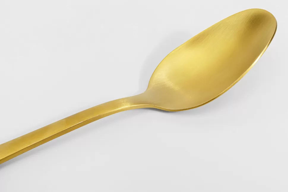 Zastawa Stołowa-KARE Design Zestaw 16 Sztućców Ze Stali Nierdzewnej Kolor Złoty Matowy