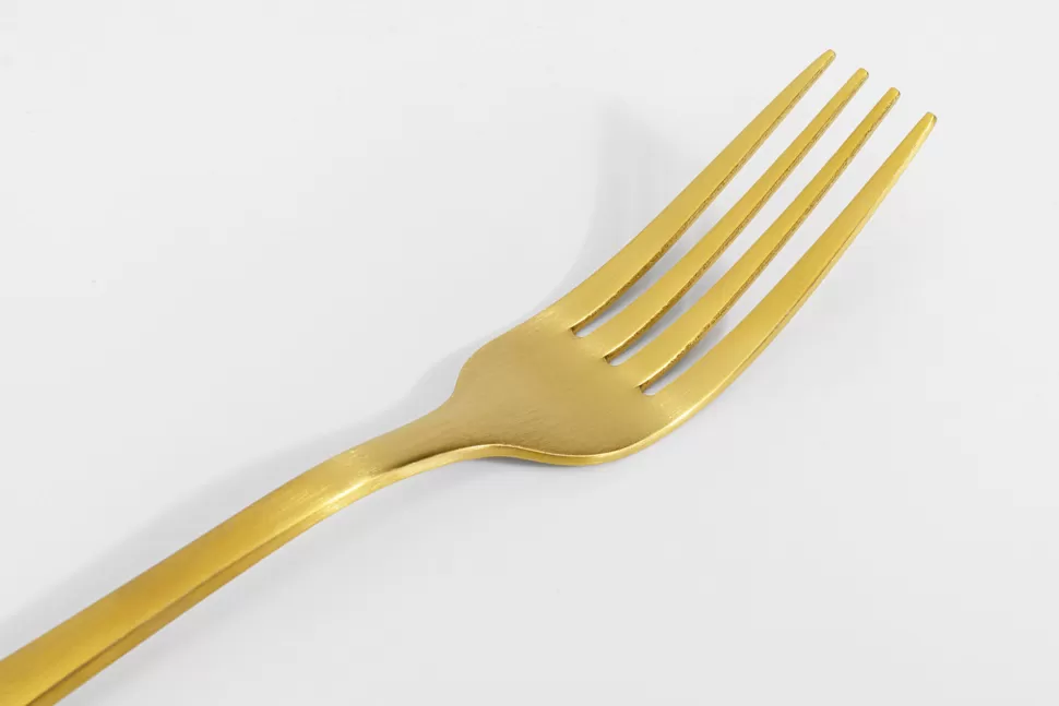 Zastawa Stołowa-KARE Design Zestaw 16 Sztućców Ze Stali Nierdzewnej Kolor Złoty Matowy