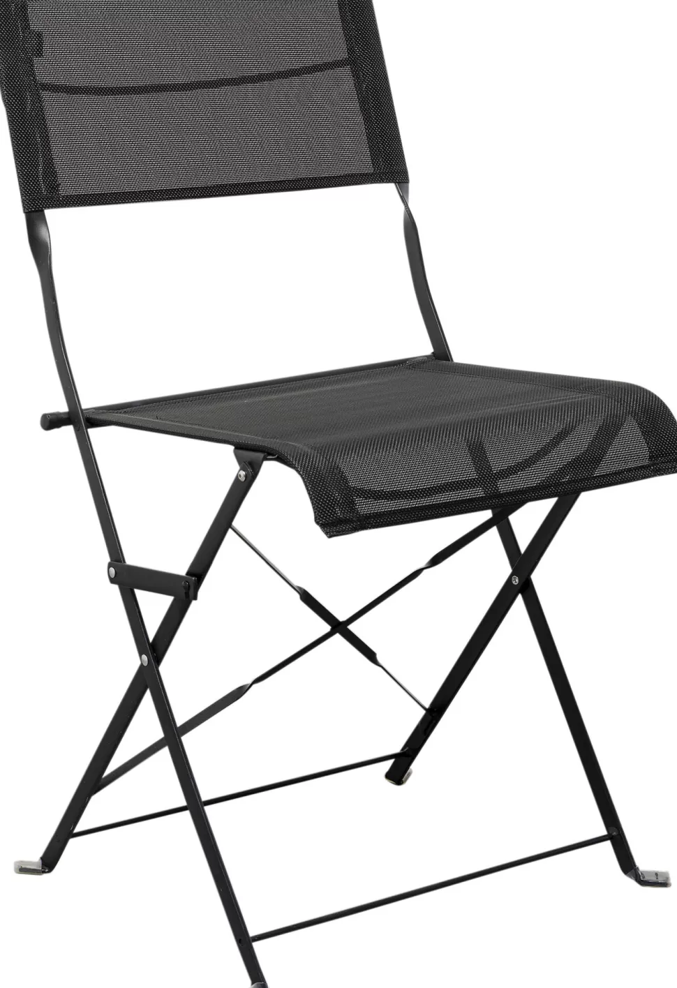 Krzesła-KARE Design Zestaw 2 Krzeseł Ogrodowych Składanych W Kolorze Czarnym 48x80 Cm