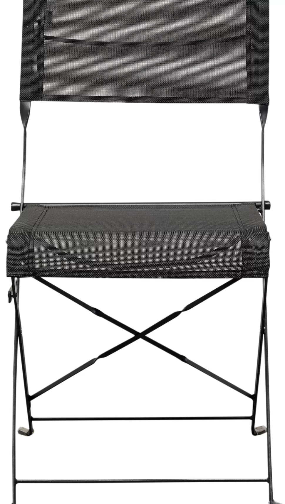Krzesła-KARE Design Zestaw 2 Krzeseł Ogrodowych Składanych W Kolorze Czarnym 48x80 Cm