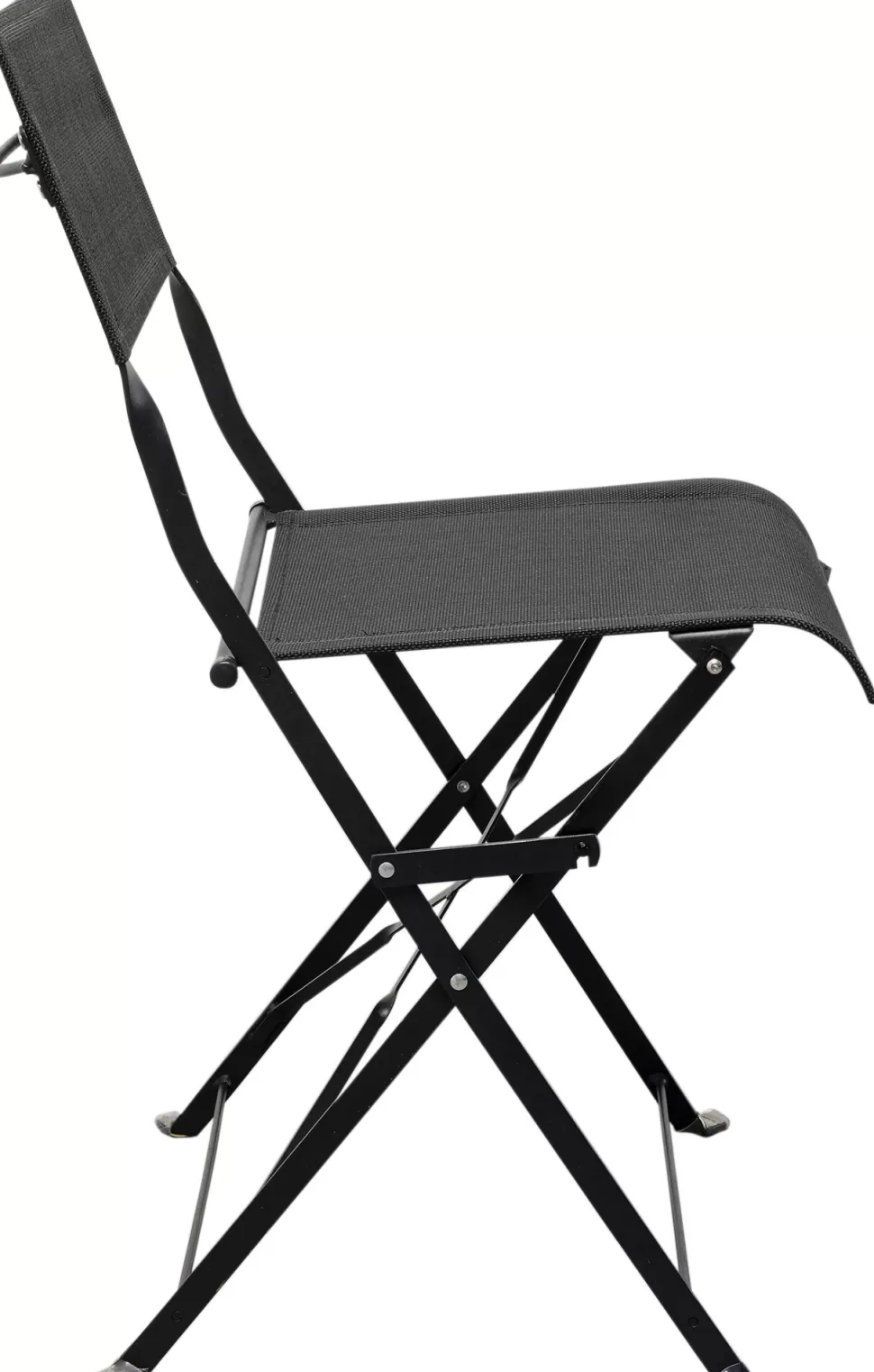 Krzesła-KARE Design Zestaw 2 Krzeseł Ogrodowych Składanych W Kolorze Czarnym 48x80 Cm