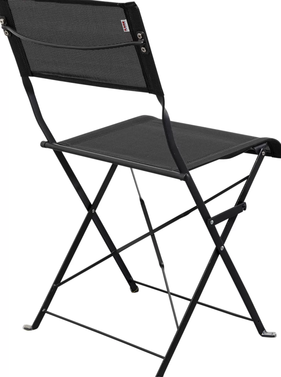 Krzesła-KARE Design Zestaw 2 Krzeseł Ogrodowych Składanych W Kolorze Czarnym 48x80 Cm