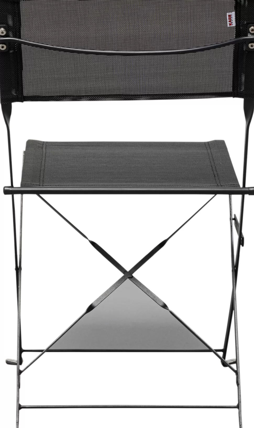 Krzesła-KARE Design Zestaw 2 Krzeseł Ogrodowych Składanych W Kolorze Czarnym 48x80 Cm