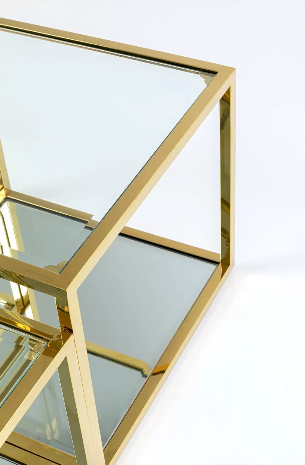 Stoliki Kawowe-KARE Design Zestaw Czterech Stolików Kawowych Orion Złote