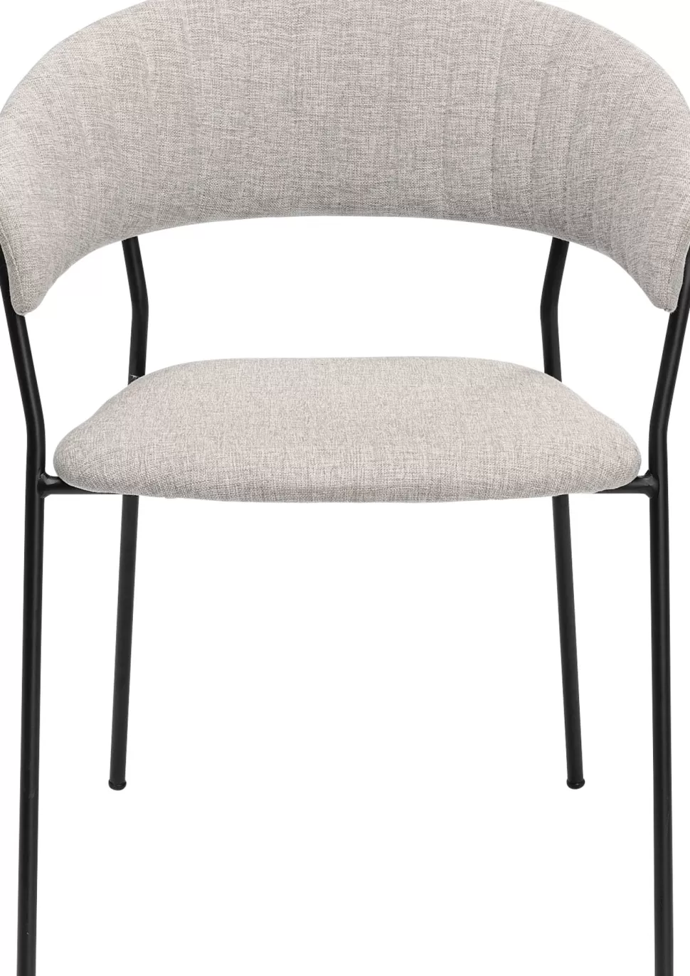 Krzesła-KARE Design Zestaw Dwóch Krzeseł Beżowe Nogi Czarne 57x78 Cm