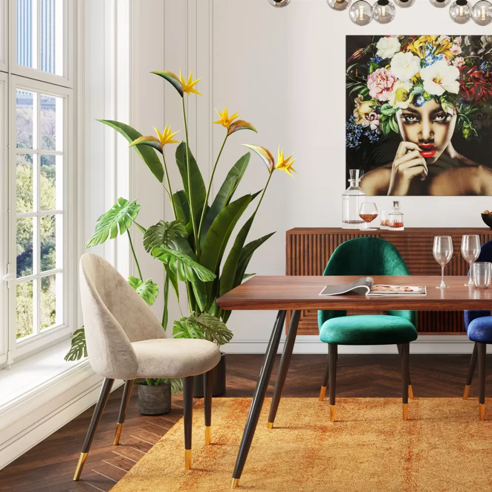 Krzesła-KARE Design Zestaw Dwóch Krzeseł Iris Velvet 49x84 Cm Taupe