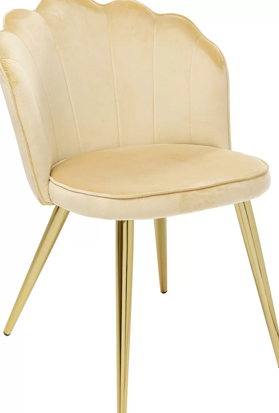 Krzesła-KARE Design Zestaw Dwóch Krzeseł Princess Beżowe - Nogi Złote