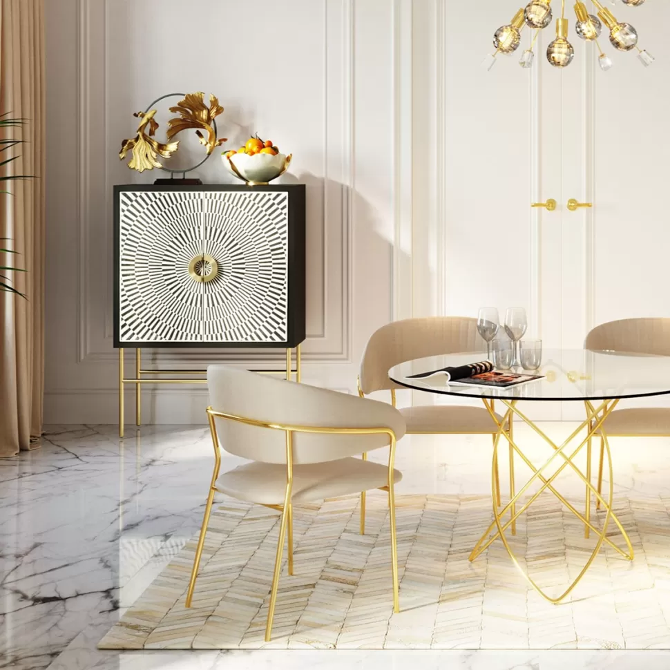 Krzesła-KARE Design Zestaw Dwóch Krzeseł Z Podłokietnikami Belle 61x80 Cm Kremowe